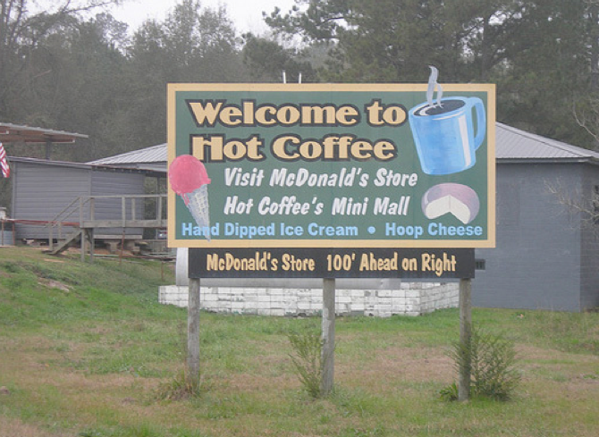 Gekke plaatsnamen in de USA! - Hot Coffee, Mississippi